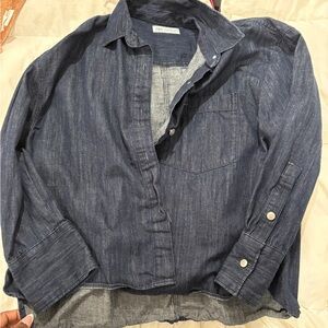 Oversized ZARA Blue Denim Shirt